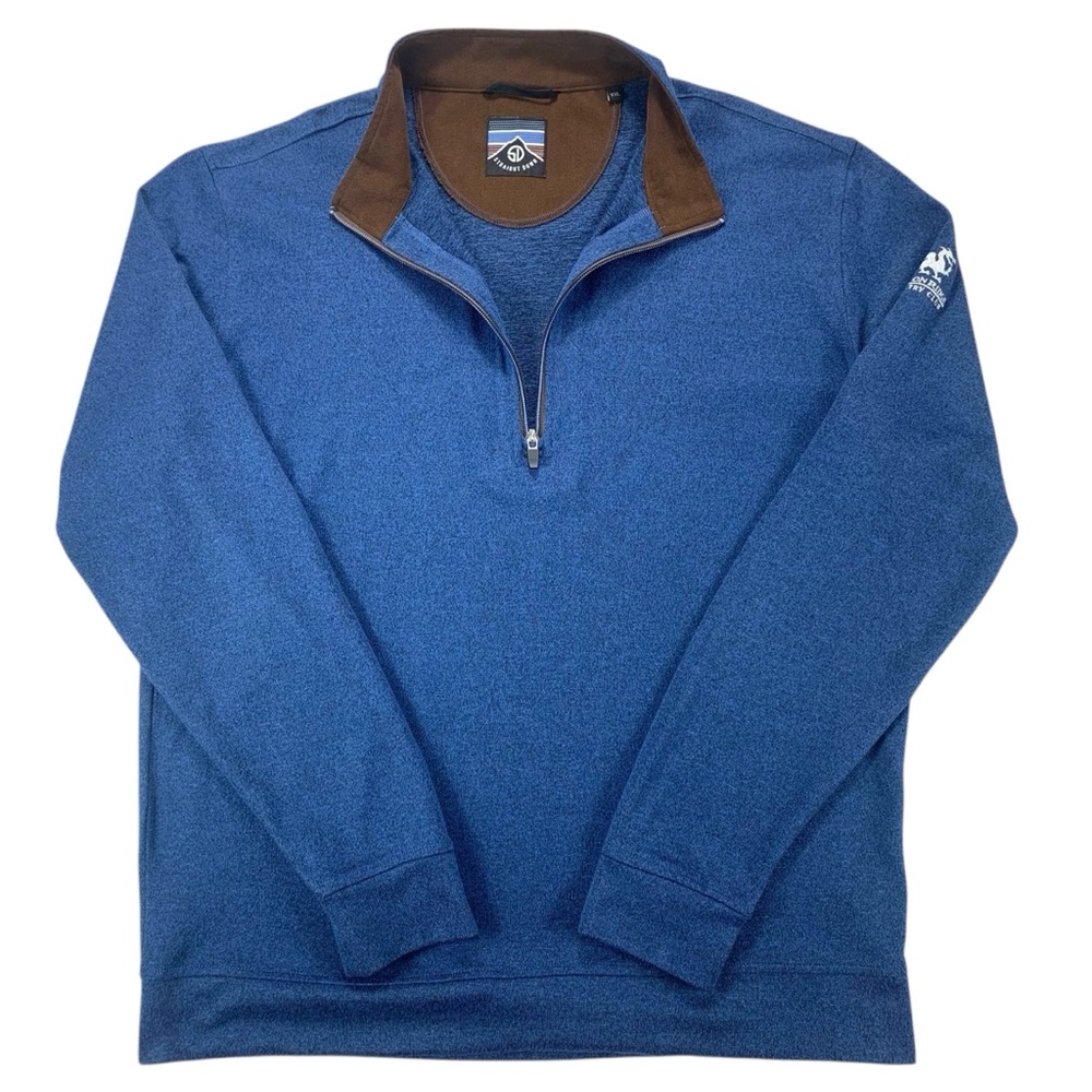 Straight Down XXL Blue 1/4 Zip Pullover DragonRidge Country Club Golf Sweater - Picture 2 of 7